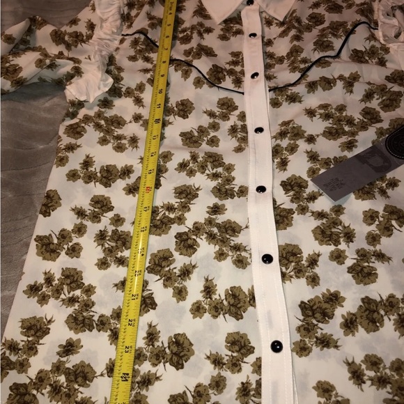 Double D Ranch Floral blouse 5th Ave Top western style Sz S,new with tags $269 - Picture 8 of 10